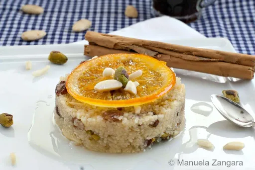 Couscous Pudding with Candied Oranges Recipe