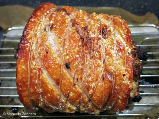 Cerdo asado con relleno