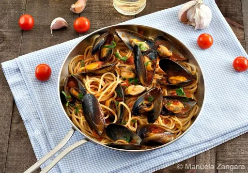 Receta de espaguetis con mejillones