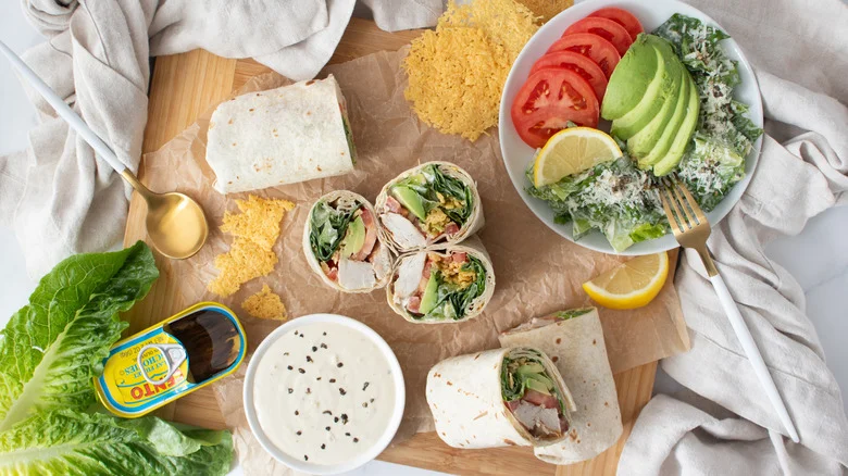 Creamy Chicken Caesar Wrap Recipe