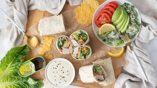 Wrap cremoso de pollo César