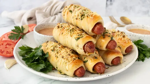 Garlic Bread-Wrapped Hot Dogs Recipe