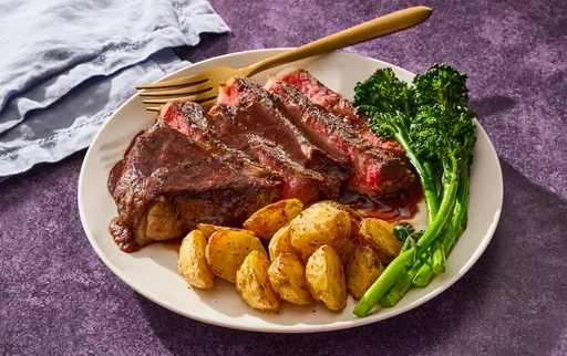 Pan-Seared Steak with Black Currant Sauce
