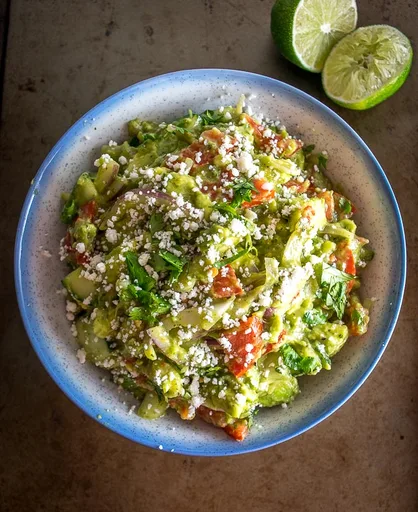 Ensalada de Aguacate con Aderezo de Lima y Cilantro