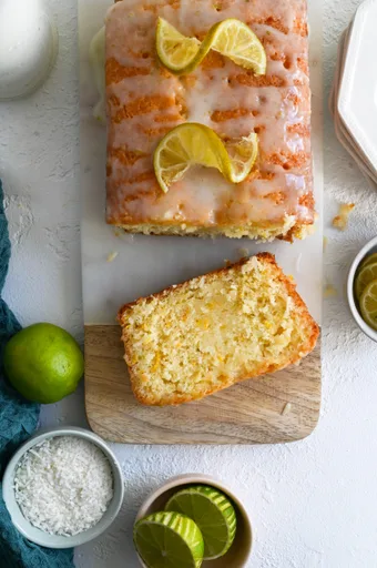 Coconut lime zucchini cake