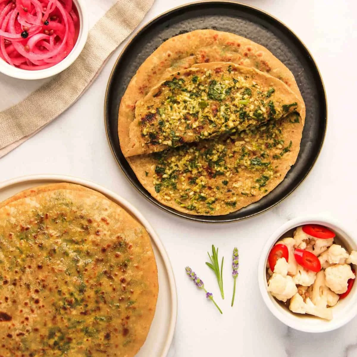 Palak Paneer Paratha