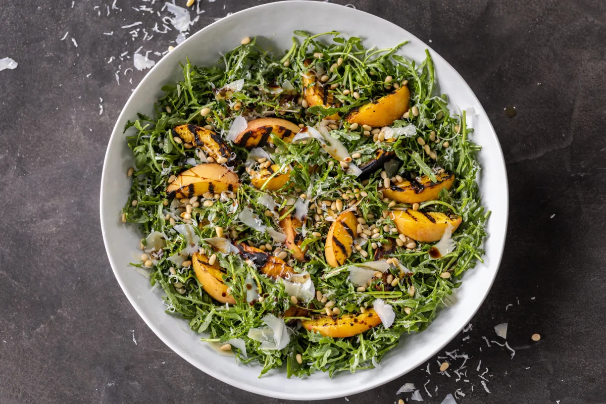 Peach Arugula Salad