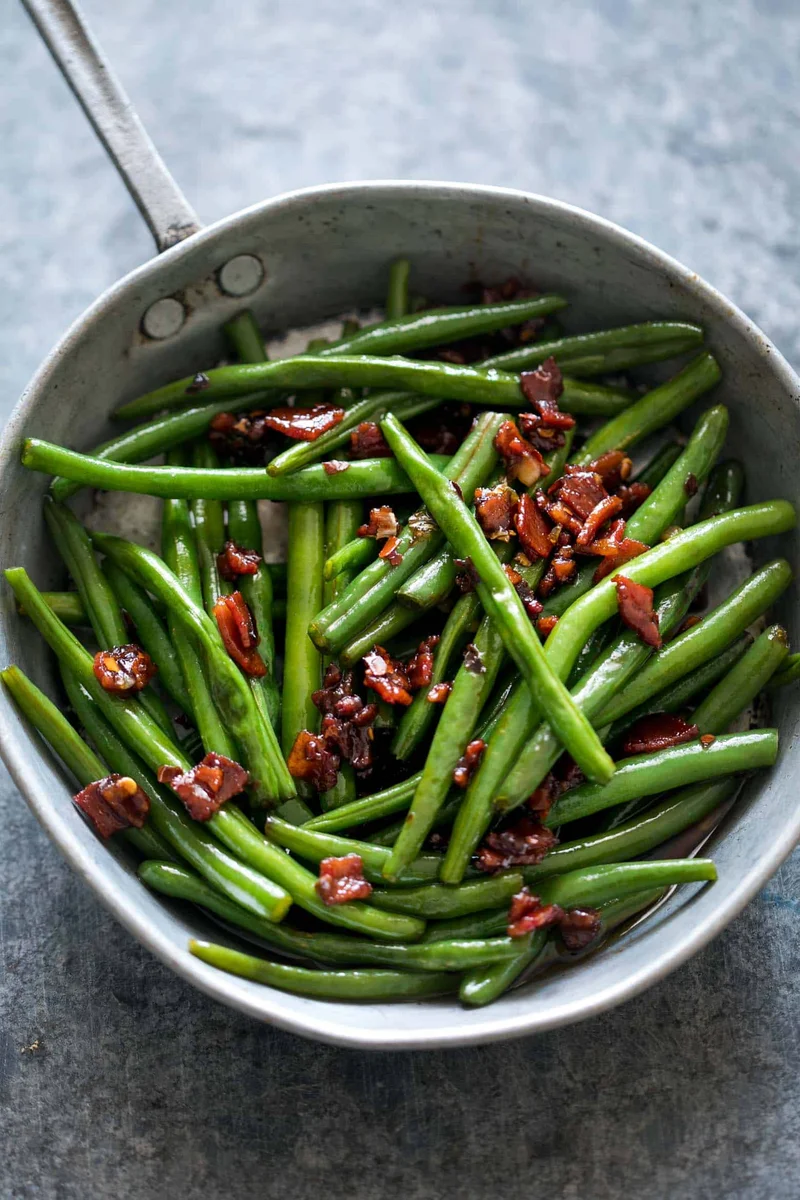 Sauteed Brown Sugar Bacon Garlic Green Beans