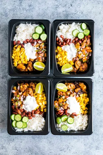 Easy Chicken Burrito Meal Prep Bowls