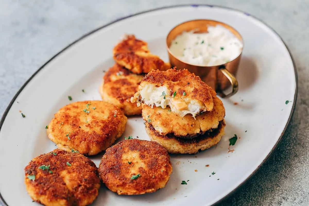 Leftover Mashed Potato Ham Cakes (Like Cheesy Pancakes)