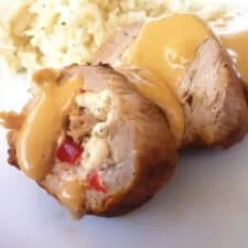 Stuffed Pork Tenderloin with Feta cheese