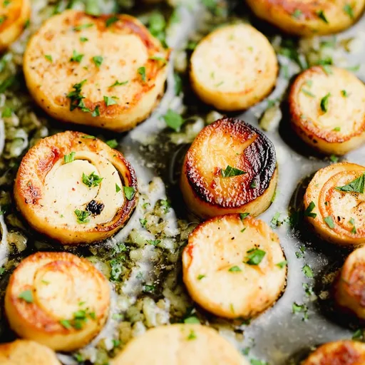 Vegan Scallops with Angel Hair Pasta