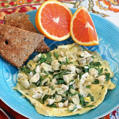 Spinach Artichoke Omelet