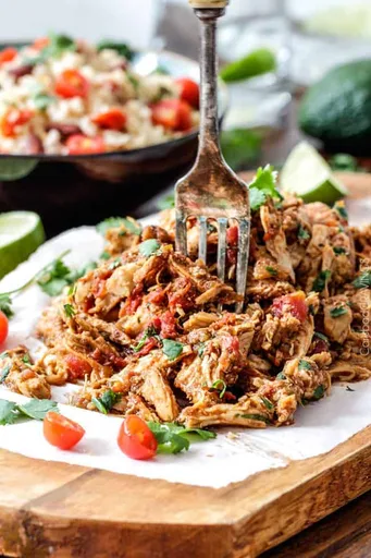 Pollo mexicano a la olla de cocción lenta