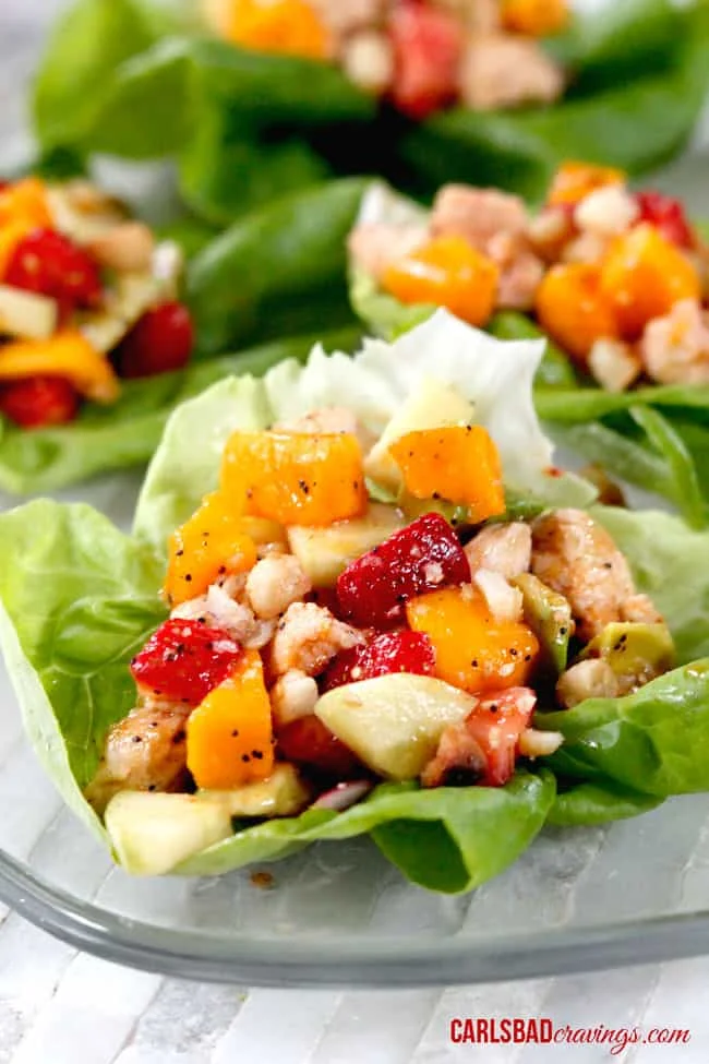 Chicken Fruit Salad (Lettuce Wraps)