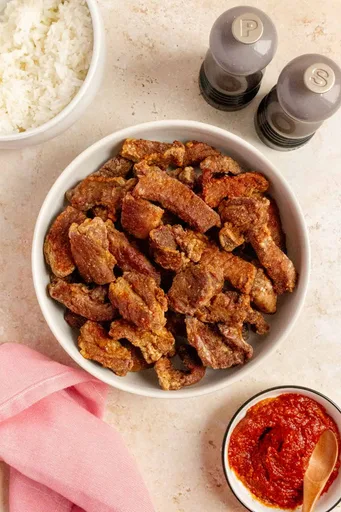 Air Fryer Salt and Pepper Pork Bites Recipe