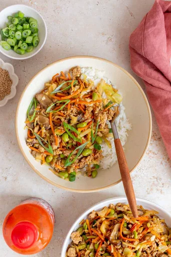 Egg Roll in a Bowl with Ground Turkey and Extra Veggies Recipe