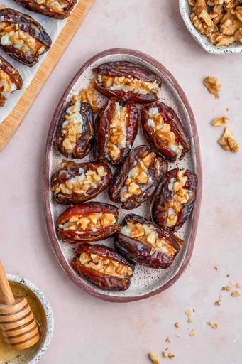 Receta de dátiles rellenos de queso de cabra