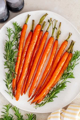 Receta de zanahorias asadas glaseadas con sirope de arce
