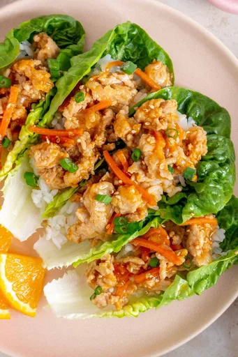 Spicy Orange Chicken Lettuce Wraps Recipe