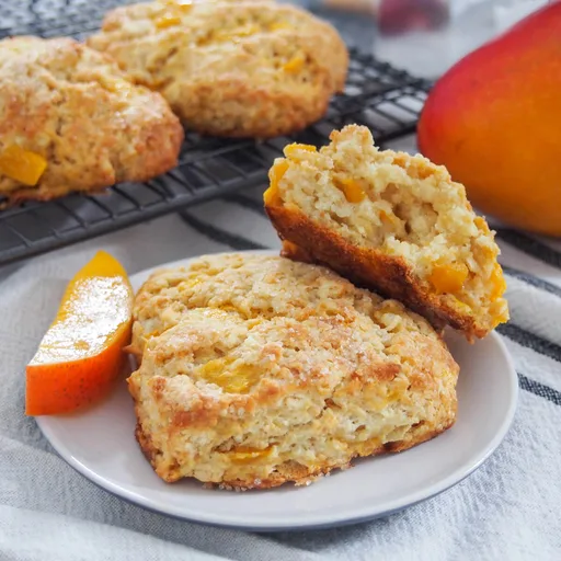 Coconut mango scones