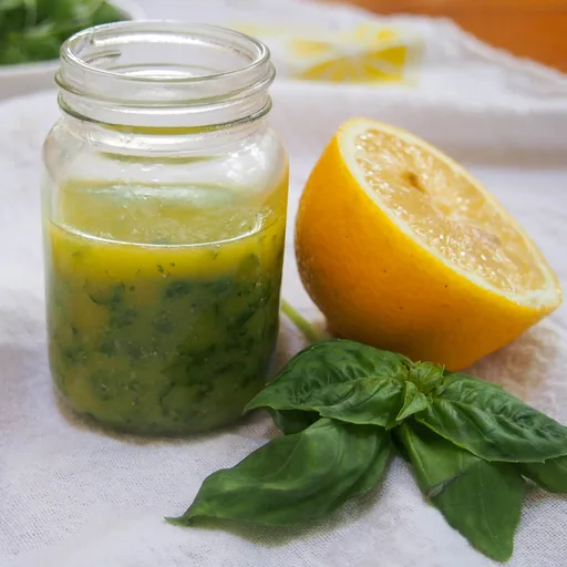 Vinagreta de limón y albahaca