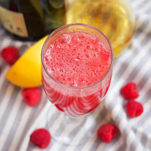 Lemon raspberry bellini