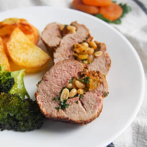 Solomillo de cerdo relleno de albaricoque