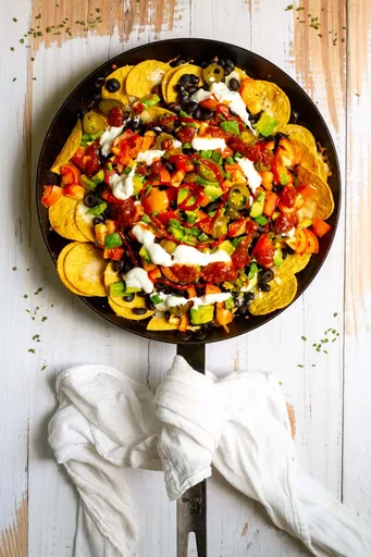 Nachos con judías negras