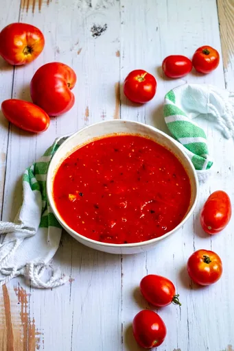 Tomates asados a la llama