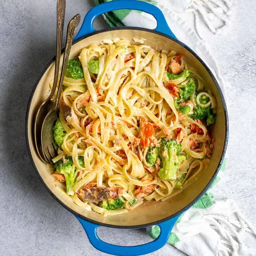 Salmon Broccoli Pasta