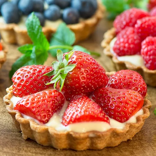 Summer Berry and Custard Tarts
