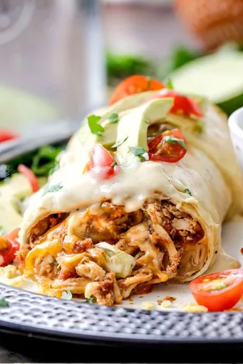 Smothered Chicken Burritos