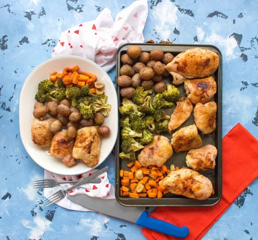 One Sheet Chicken Vegetables and Potatoes