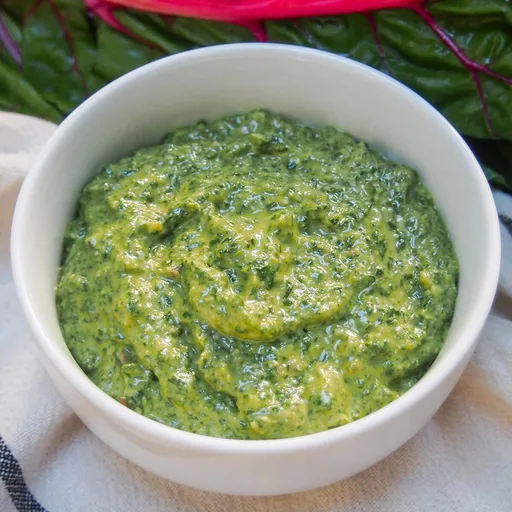 Pesto cremoso de acelgas