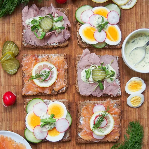 Smørrebrød danés (sándwiches abiertos)