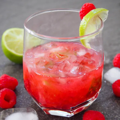 Raspberry caipirinha