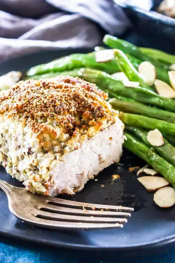 Keto Parmesan Crusted Pork Chops