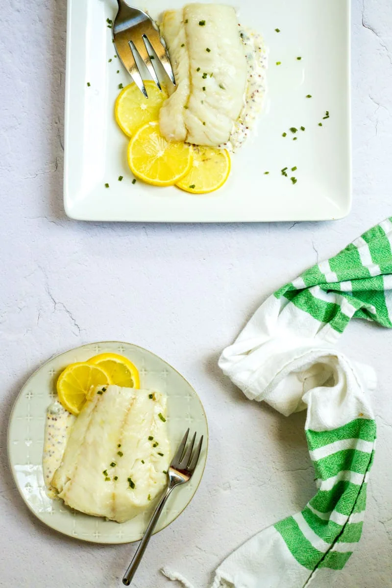 Broiled Cod with Lemon Sauce