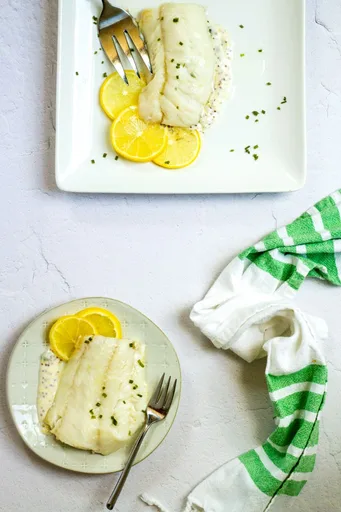 Broiled Cod with Lemon Sauce