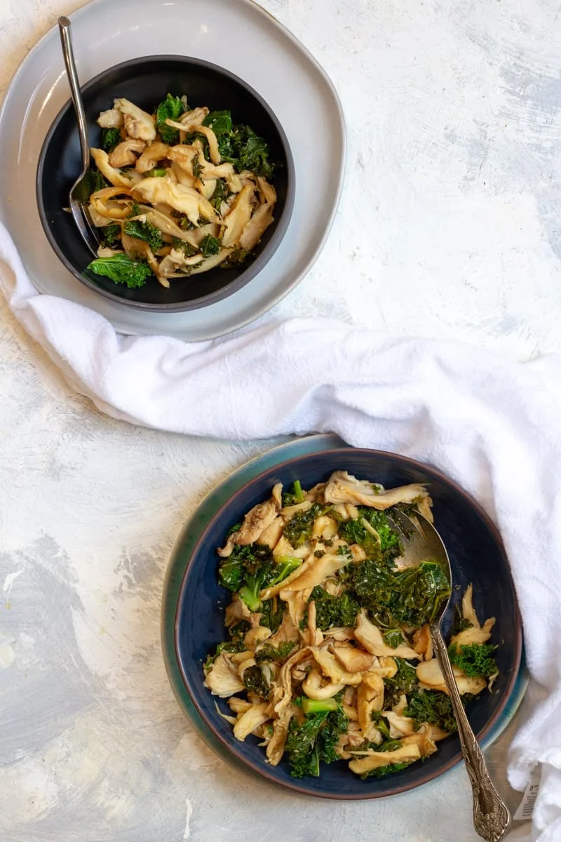 Mushroom Salad with Ginger Sesame Dressing