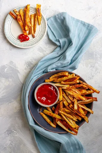 Patatas dulces blancas fritas