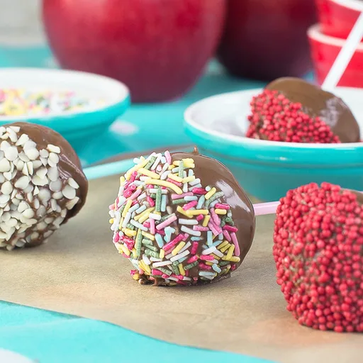 Chocolate Apple Pops