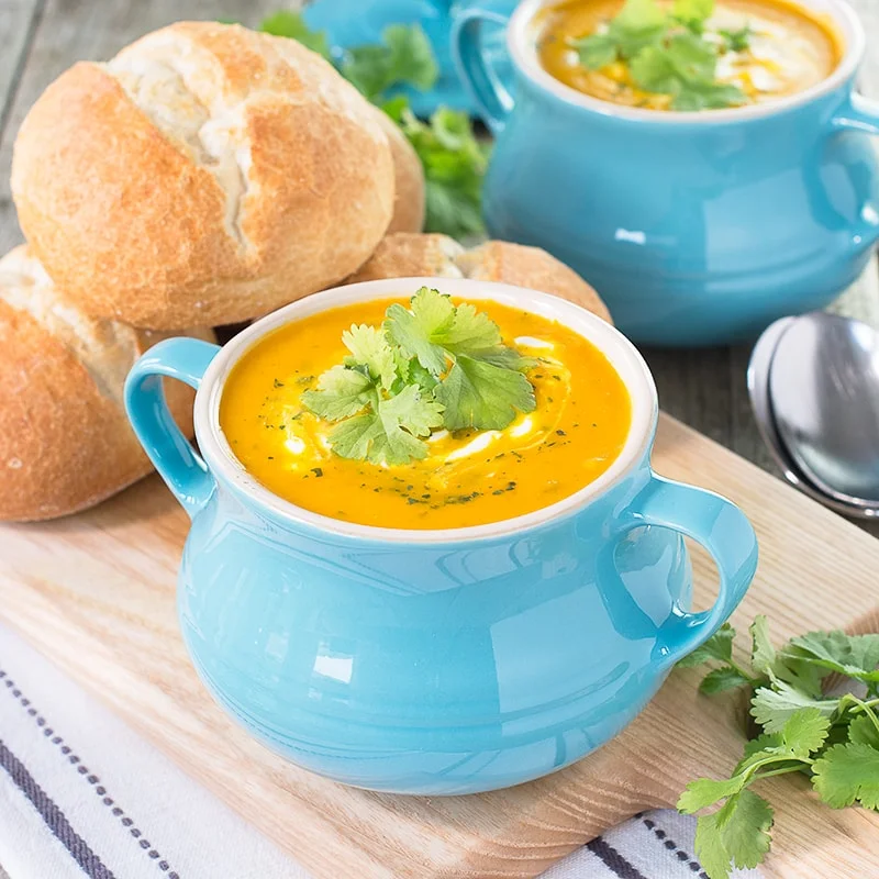 Soupe facile aux carottes et à la coriandre