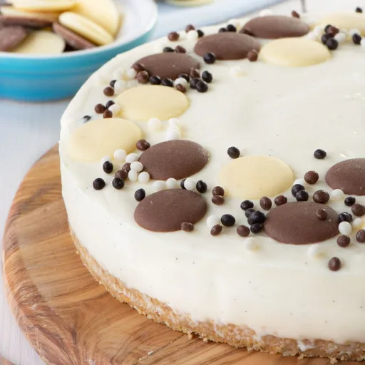 Tarta de queso con chocolate blanco sin horno