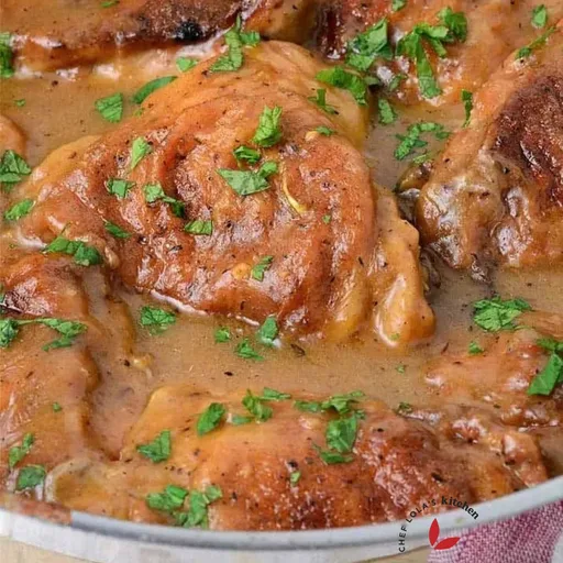 Receta de pollo cremoso con salsa