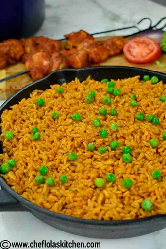 Oven baked Jollof Rice