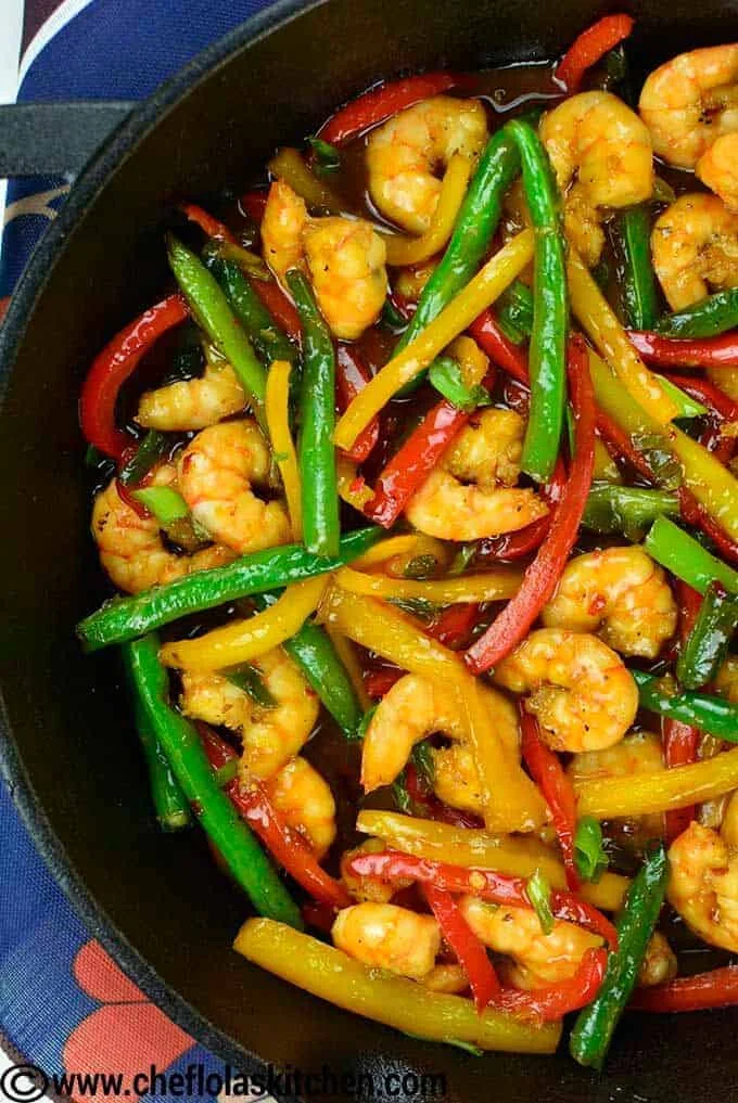 Shrimp stir fry