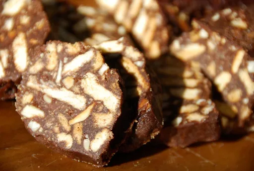 Salami de Chocolate (with Coffee Liqueur made with Tequila)