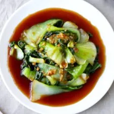 Bok Choy With Garlic and Oyster Sauce